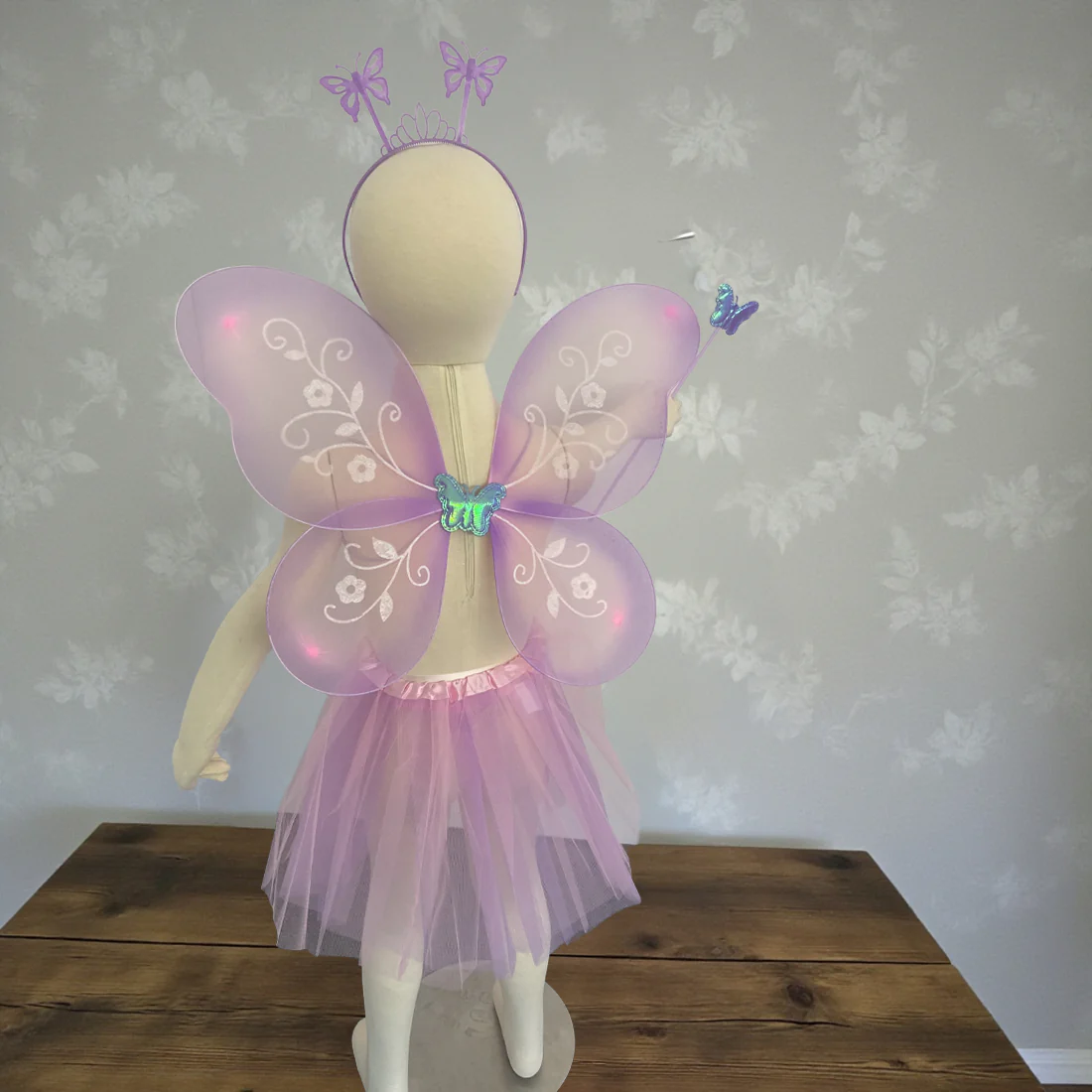 4 Piece Purple Fairy Dress Up Set - Image 2