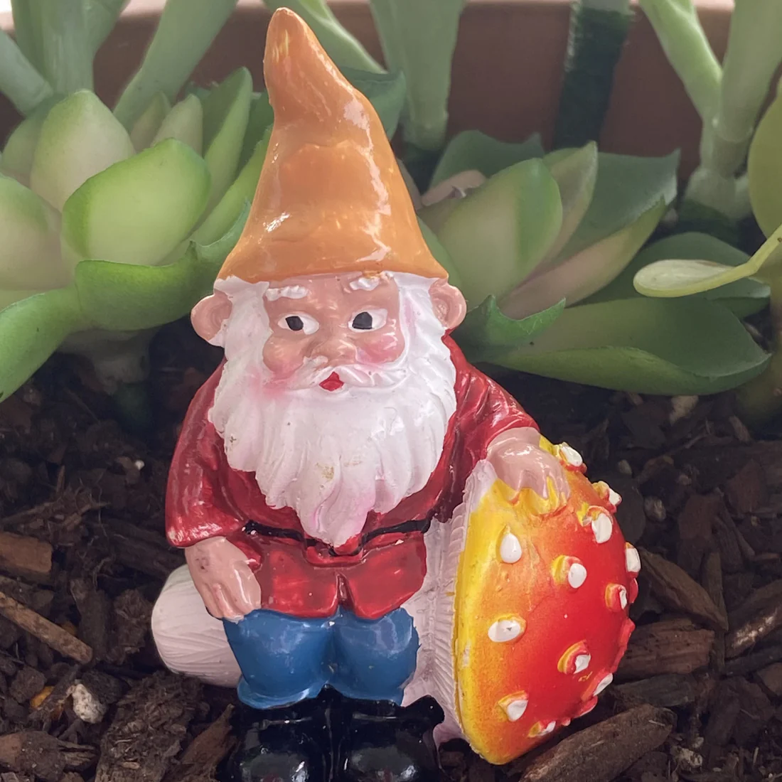7cm Garden Gnomes With Mushroom - Image 4