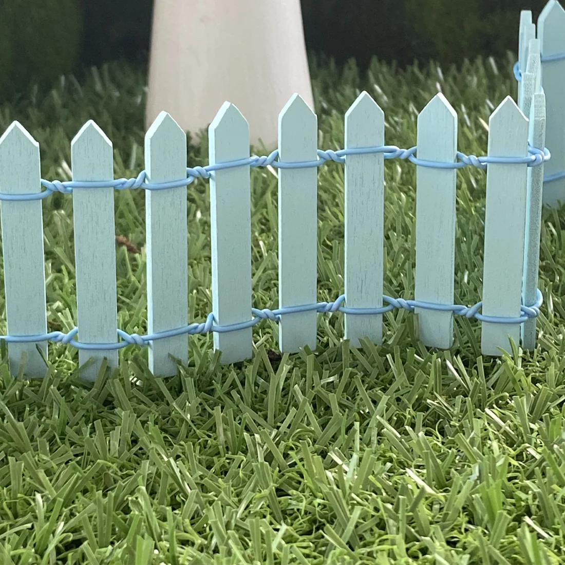 Blue Fairy Garden Picket Fence 90cm x 5cm