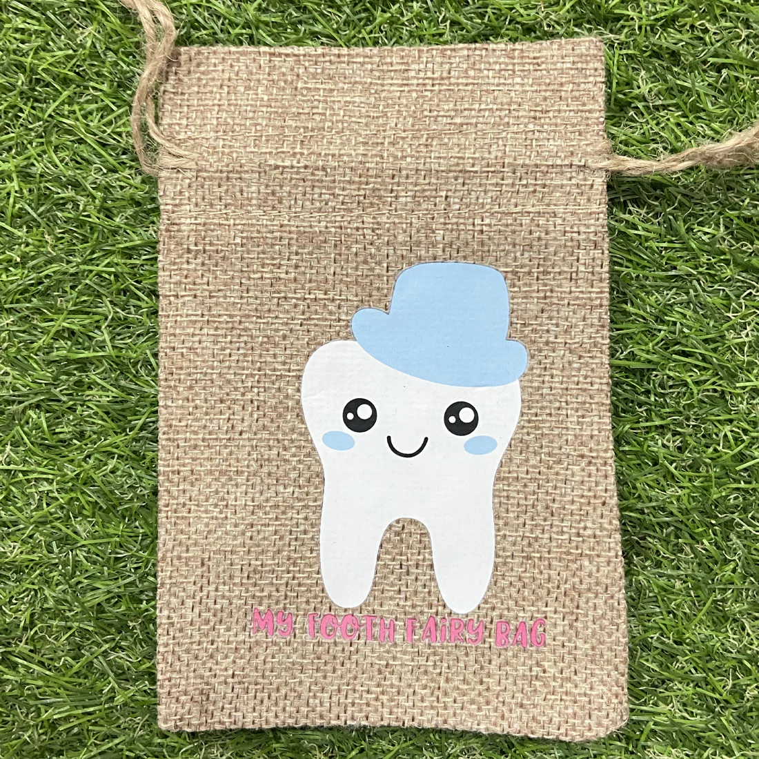 Blue Tooth Fairy Drawstring Pouch - Image 4