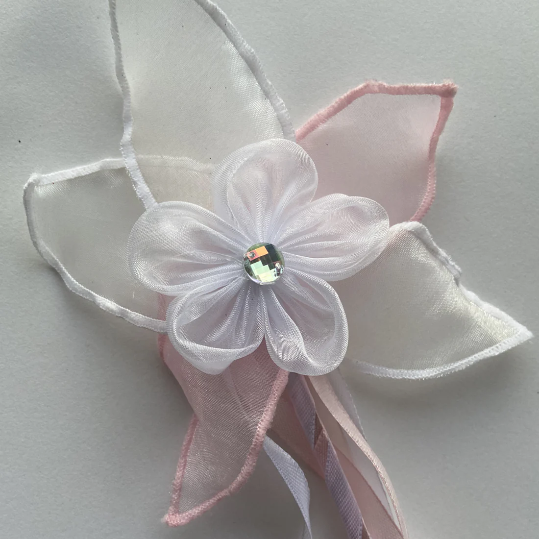 Blush Pink and White Handmade Fairy Wand - Image 2