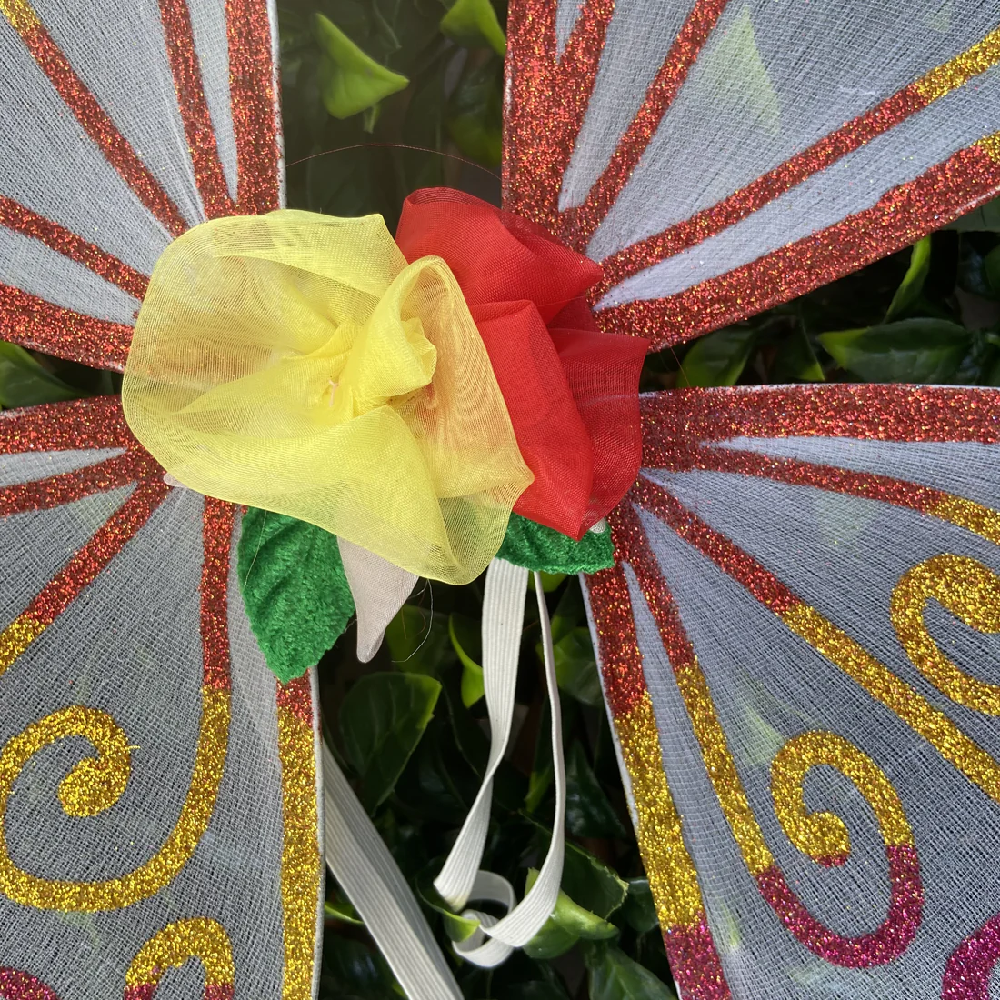 Bright Rainbow Floral Fairy Wings - Image 3