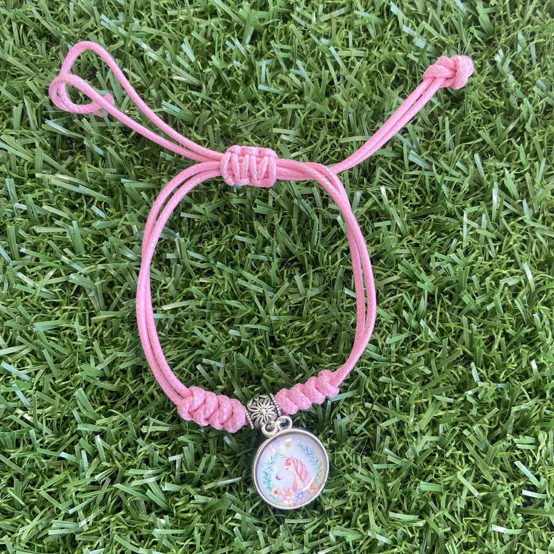 Childs Unicorn Pink Friendship Bracelet - Image 2