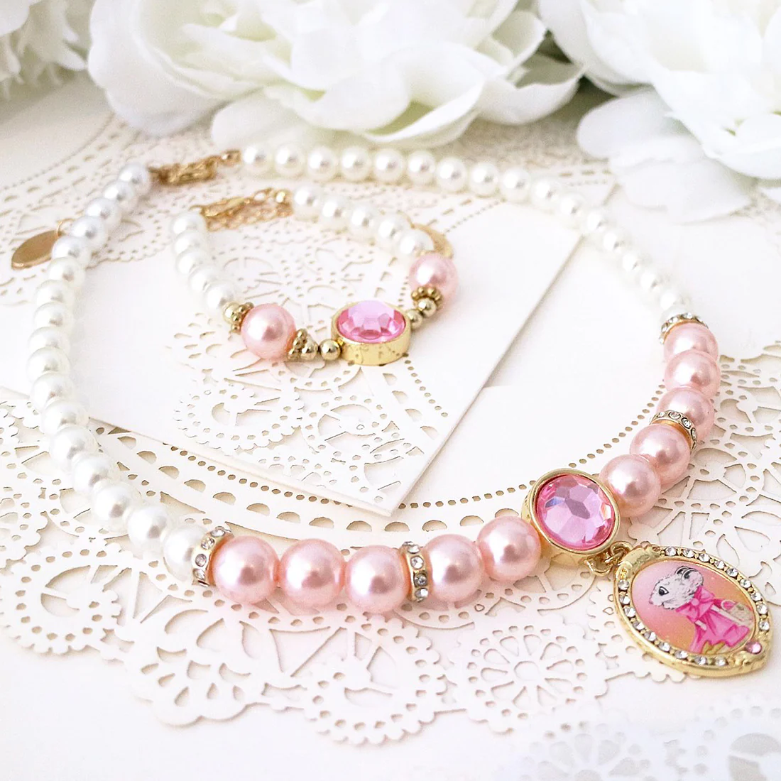 Claris The Chicest Mouse in Paris Magnificent Mess Necklace & Bracelet Set - Image 4