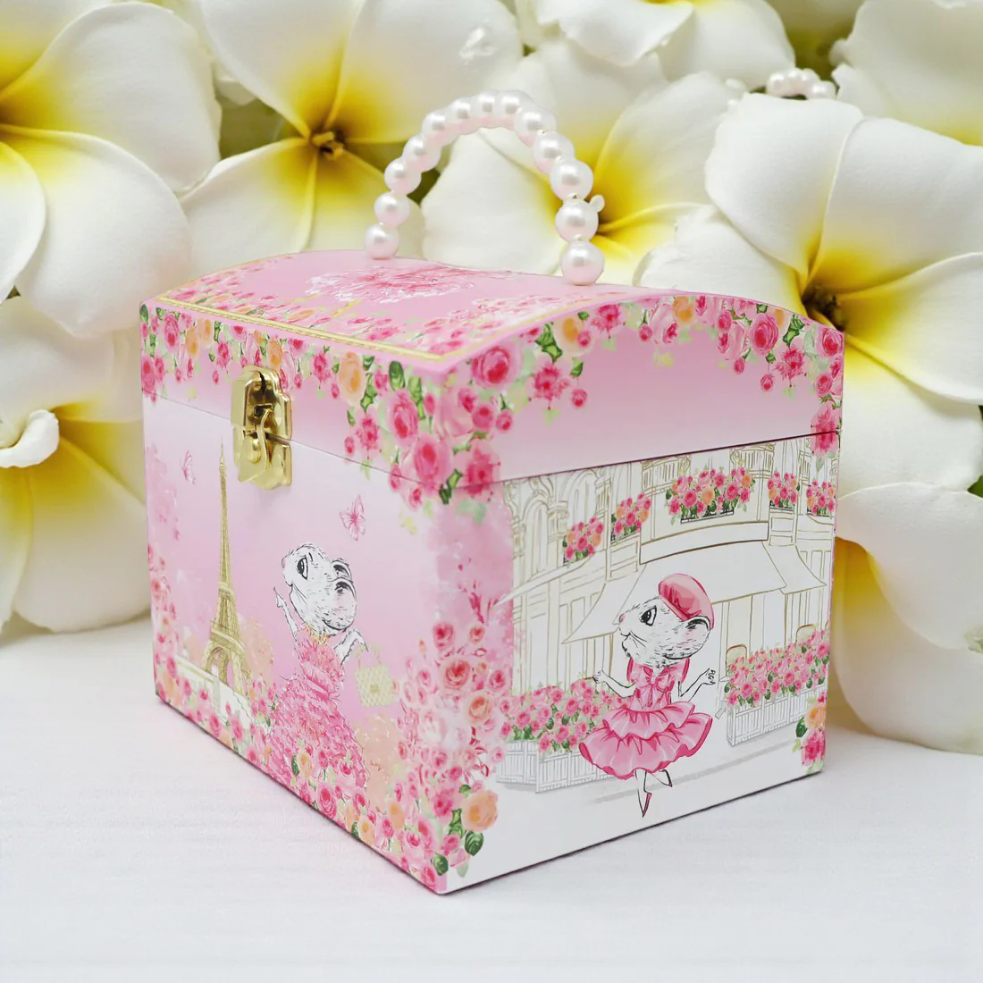 Claris The Chicest Mouse in Paris Pearl Musical Jewellery Box - Image 2