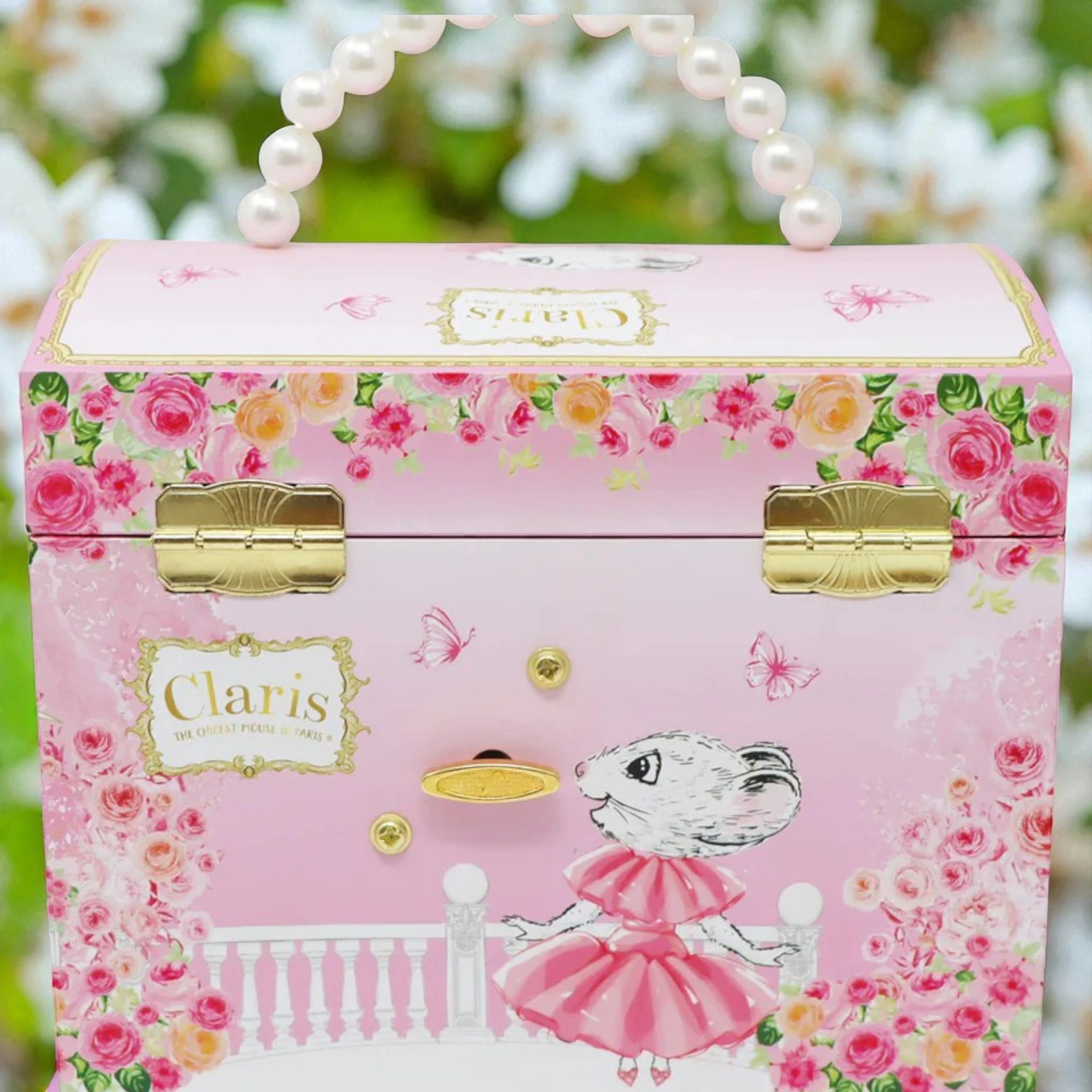 Claris The Chicest Mouse in Paris Pearl Musical Jewellery Box - Image 4