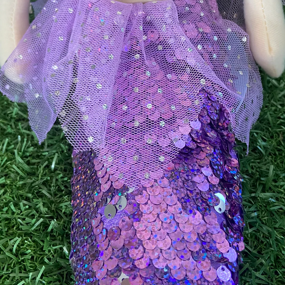 Cotton Candy Lily The Purple Flip Sequined Mermaid Doll With Tutu - Image 2