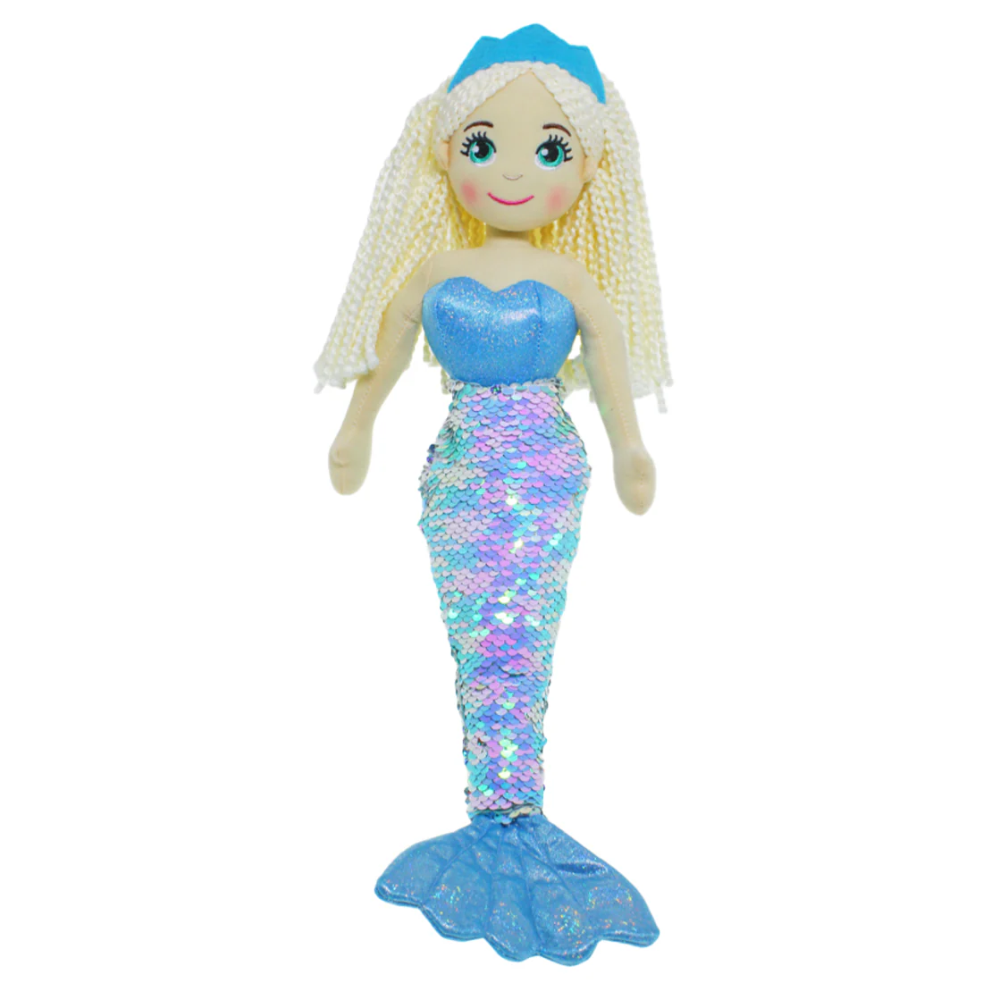 Cotton Candy Shelly The Blue Iridescent Flip Sequined Mermaid Doll - Image 2