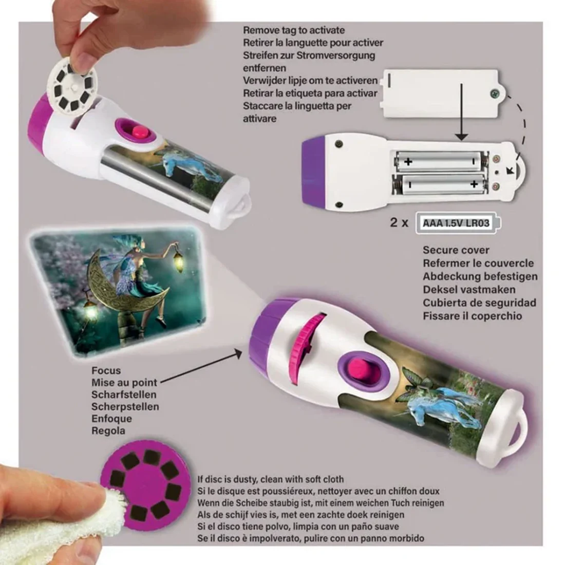 Fairy and Unicorn Projector Torch - Image 4
