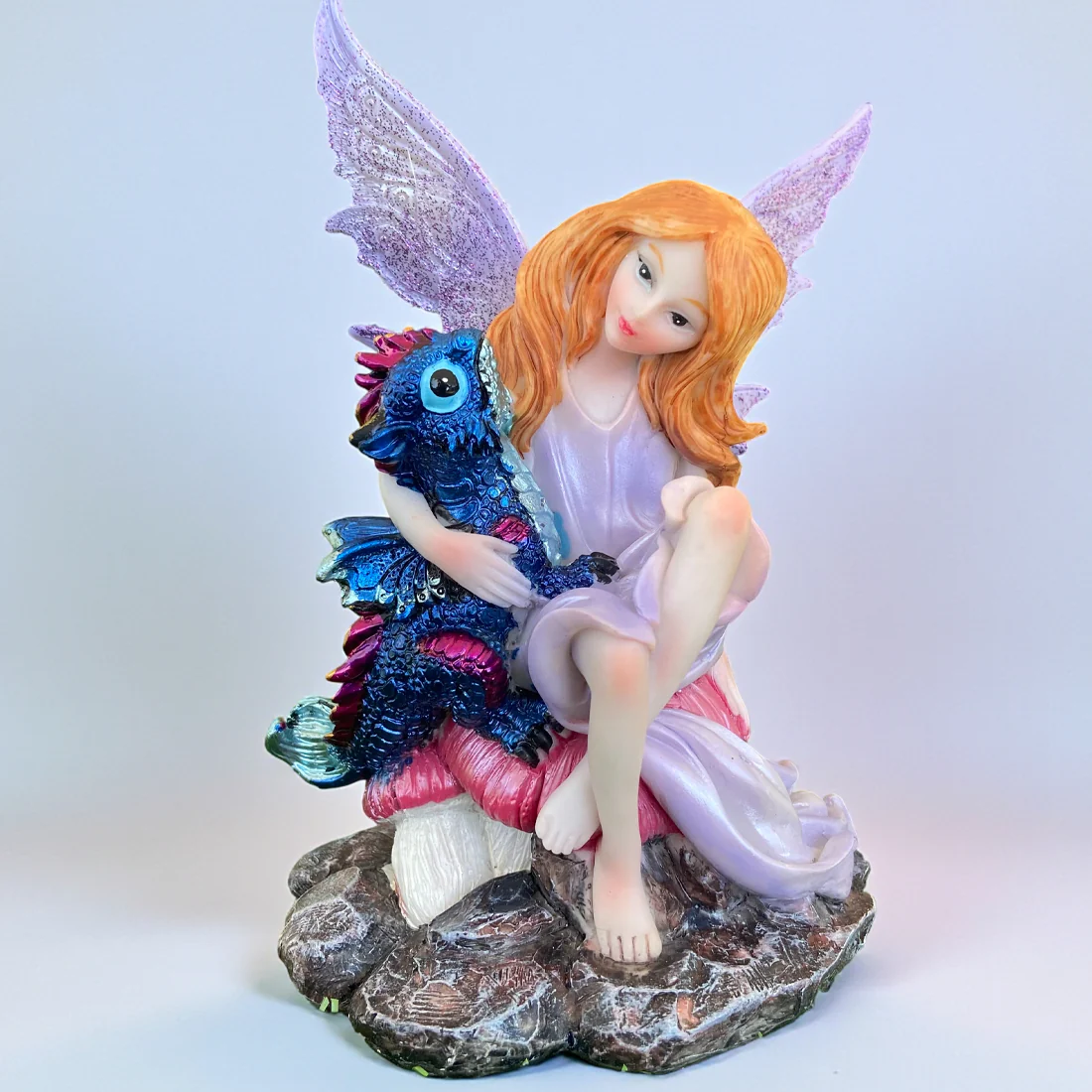 Fairy Figurine With a Dragon - Image 3