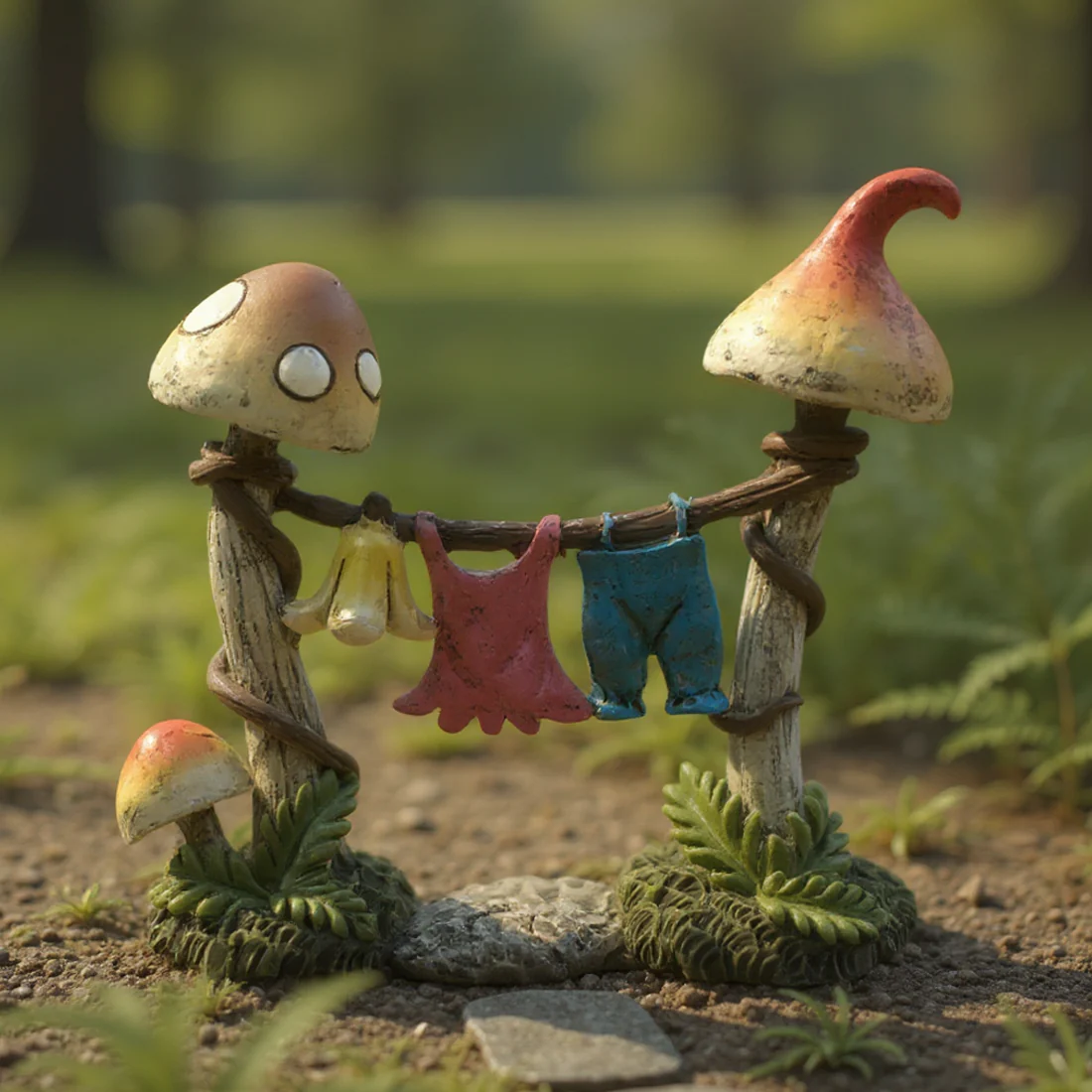 Fairy Garden Mushroom Clothes Line - Image 2