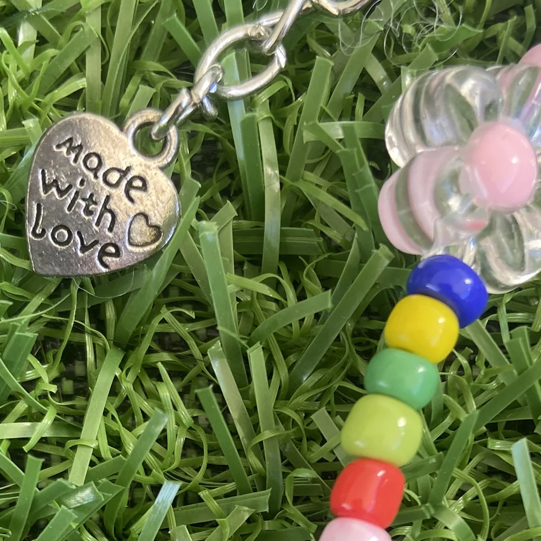 Fairy Garden Pendant With Mushroom and Daisys Necklace - Image 4
