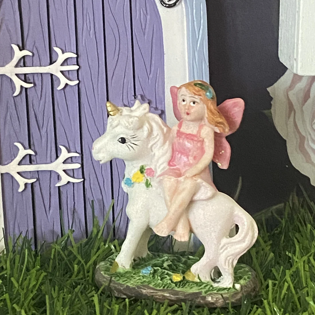 Fairy with Her Unicorn Friend Figurine - Image 4