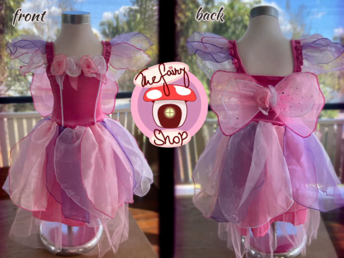 Girls Sky Pink Fairy Dress - Large - Image 4