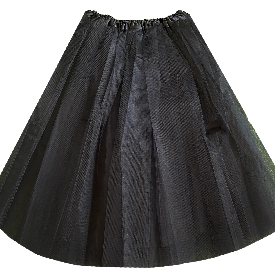 Long 60cm Black Tulle Tutu - Image 2