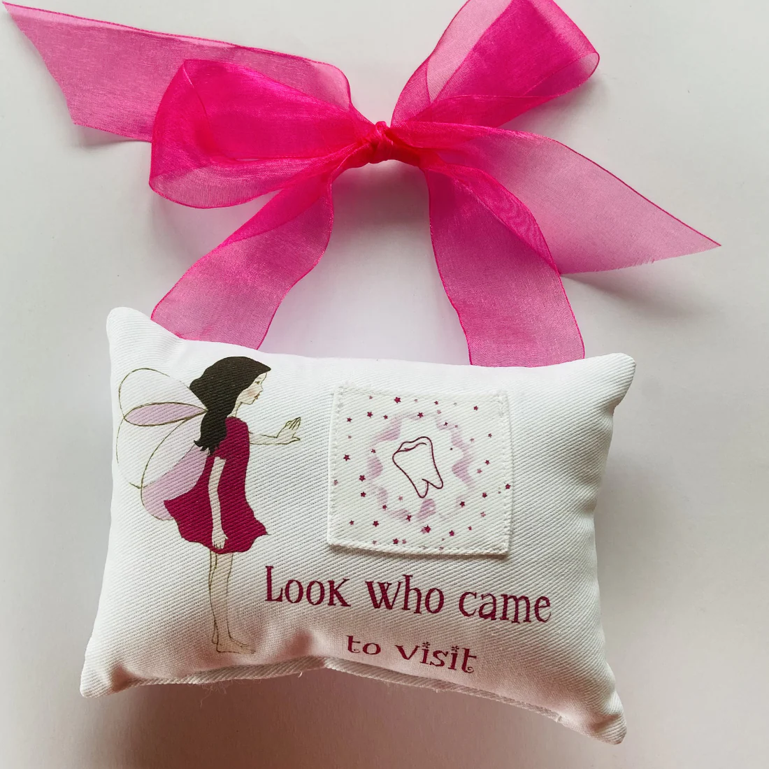 Look Who Came To Visit Children's Tooth Fairy Pillow - Image 2