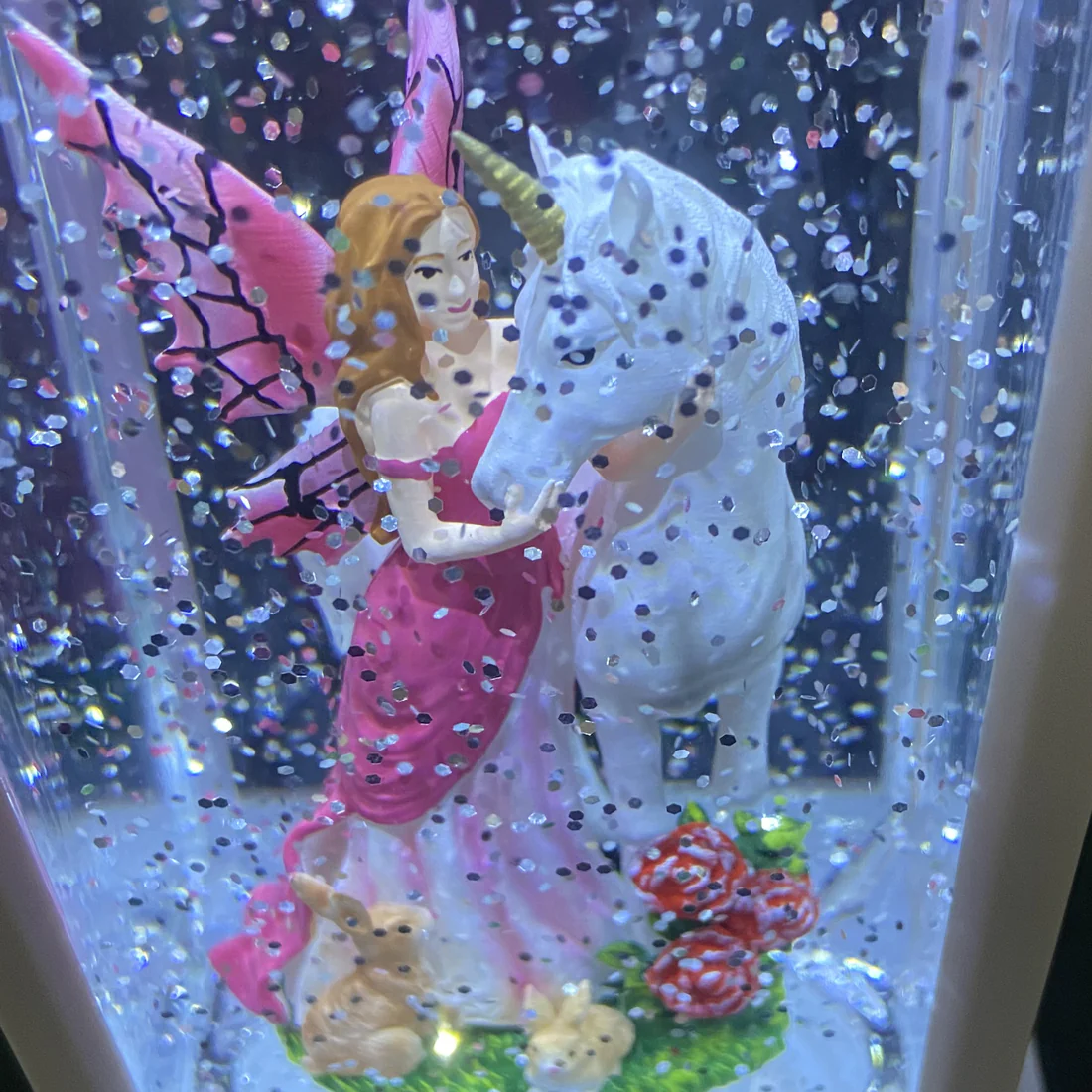 Magical White Lantern with Fairy and Unicorn - Image 4