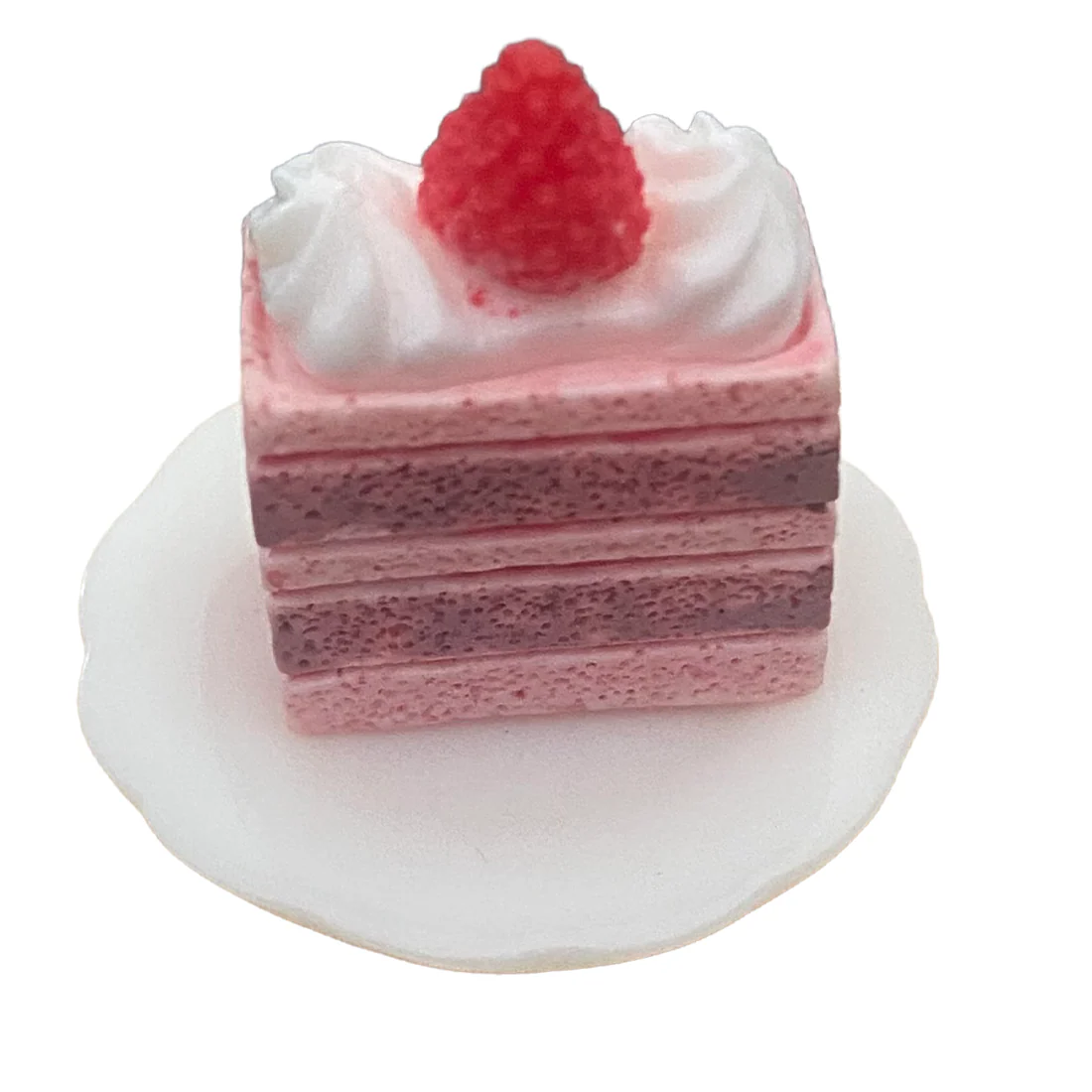 Miniature Slice of Cake on a Plate - Image 6