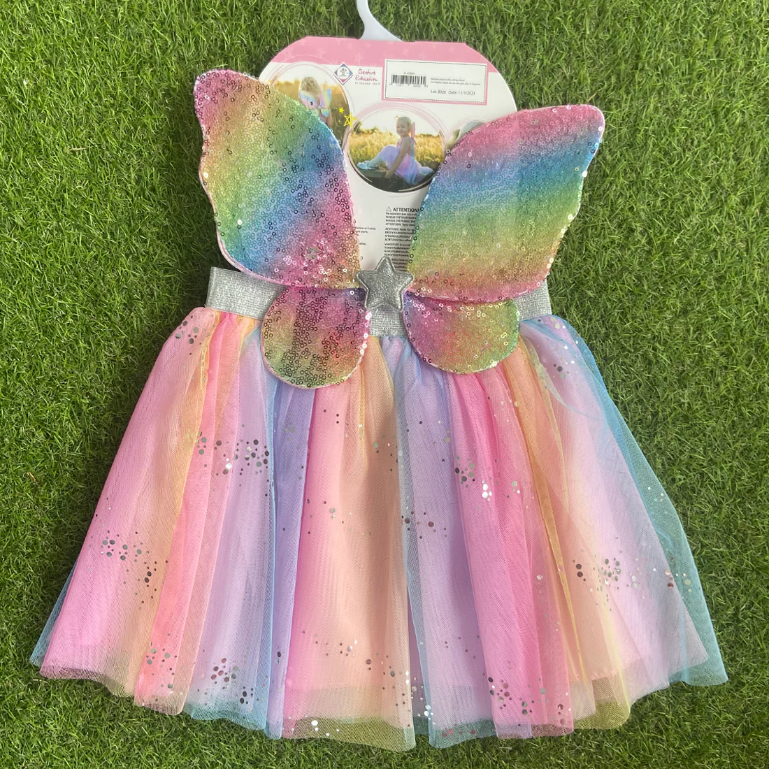 Rainbow Sequins Skirt with Wings & Wand - Size 4-6 - Image 7