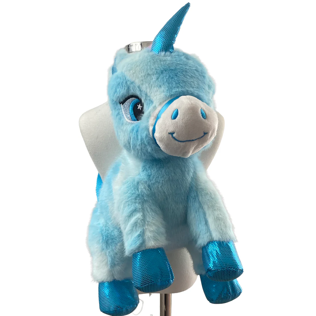 Soft Blue Unicorn Backpack - Image 3