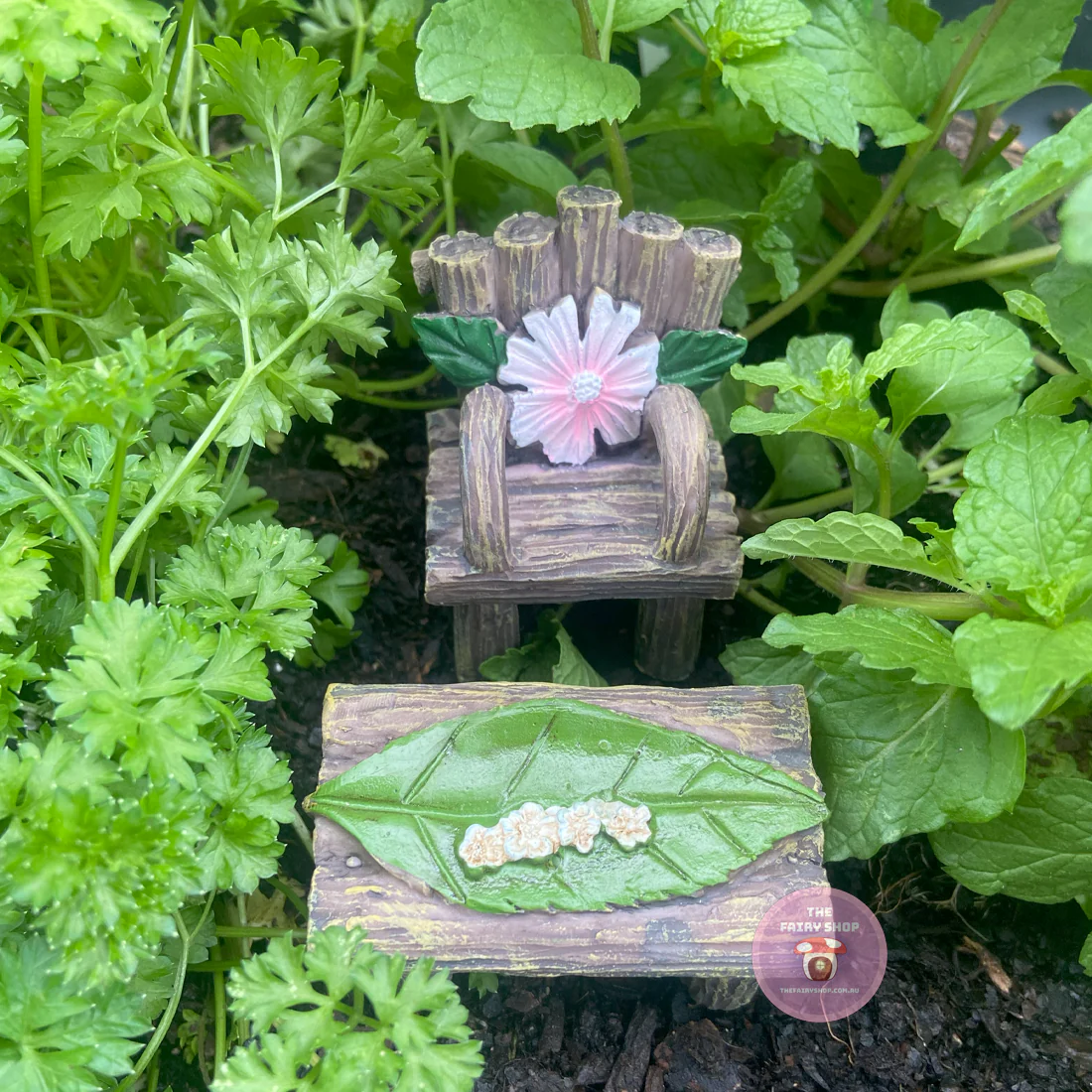 Wooden Texture Mini Fairy Garden Furniture - Image 4